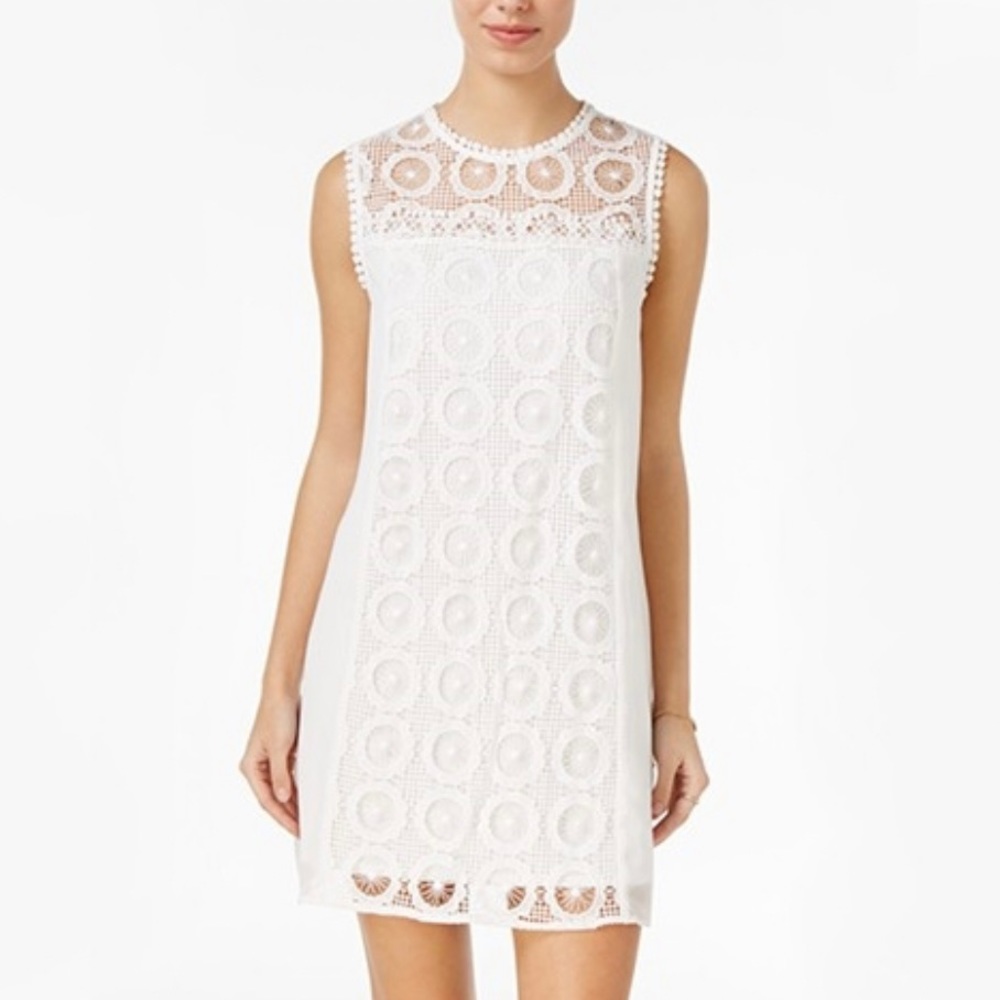 White Lace Shift Dress